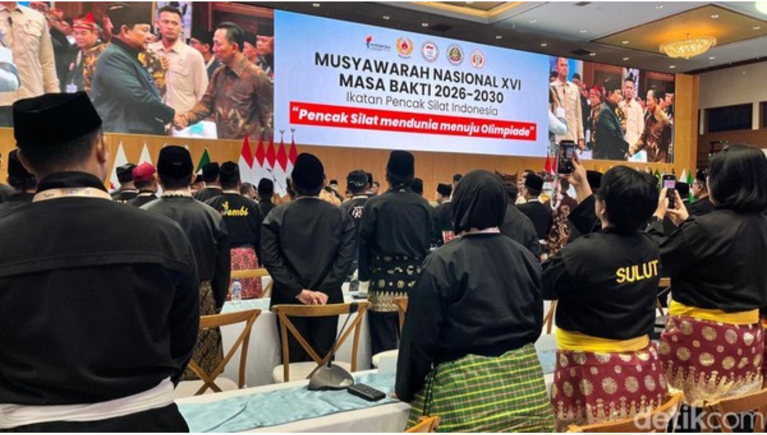 Presiden Prabowo Subianto menghadiri Musyawarah Nasional (Munas) XVI Pengurus Besar Ikatan Pencak Silat Indonesia